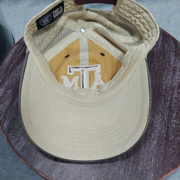 Texas A&M Aggies Trucker Cap Adjustable Brown & Beige Cotton/Mesh Embroidered Lo - Picture 7 of 9